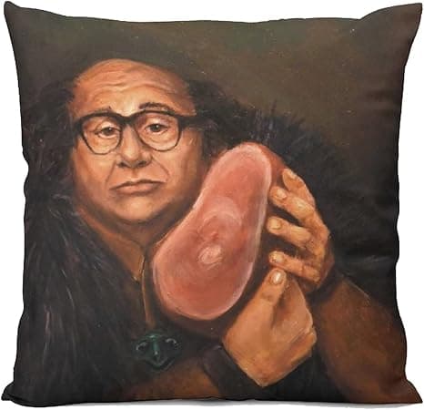 Throw Pillow Covers Square Cushion Danny Art DeVito Case for Couch Sofa Indoor Outdoor Home Decor 18x18 Inch
