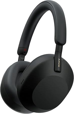 Sony WH-1000XM5 Wireless Industry Leading Noise Cancelling Headphones with Auto Noise Cancelling Optimizer, Crystal Clear Hands-Free Calling, and Alexa Voice Control, Black